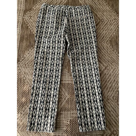 DG2 by Diane Gilman Tan and Black casual cotton blend ikat print pant SZ 10 P - Picture 3 of 6